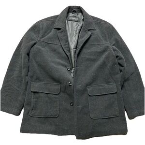 Men’s Alfani Black Wool Blend Overcoat Size Large